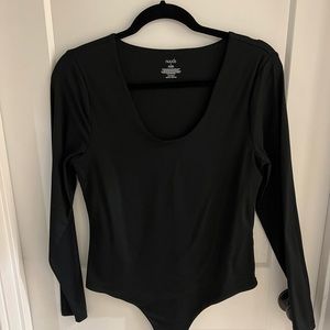 Nuuds Scoopneck Bodysuit Black